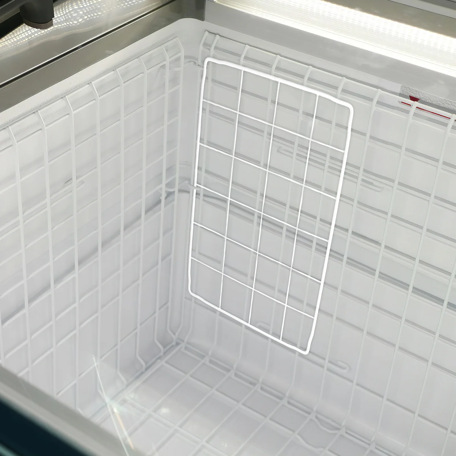 Freezer Divider Grid Storage Organizer Adjustable Shelf For Food Beverages Deep Freezer Bins