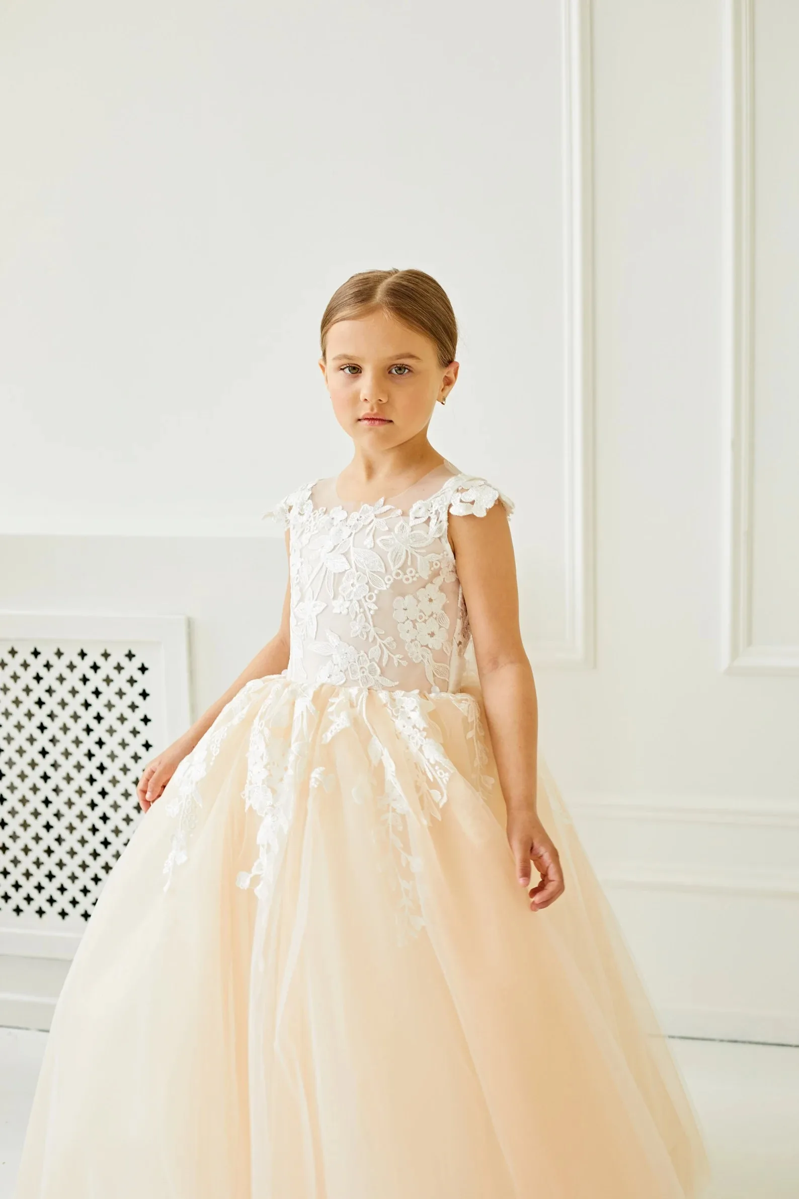 Vestido De flores para niña, vestido De fiesta para bodas, boda, ceremonia para niña pequeña