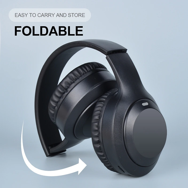 سماعات رأس HIFI ستيريو M5 فوق الأذن سماعة لاسلكية تعمل بالبلوتوث 5.3 سماعات ألعاب رياضية تدعم تقليل الضوضاء TF/AUX