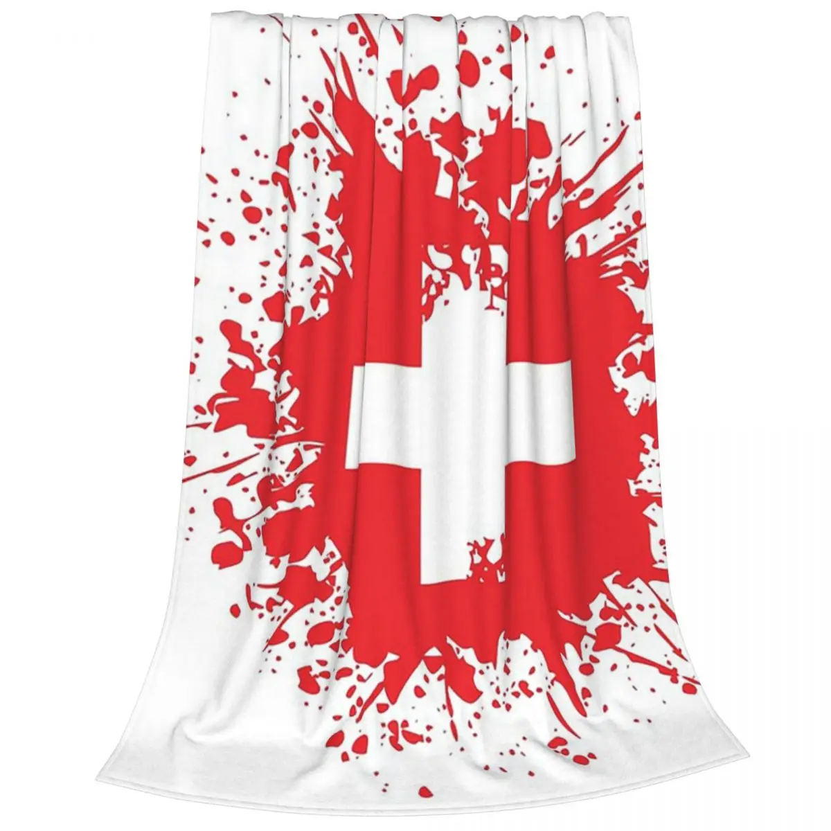 Swiss Switzerland Flag Blanket Flannel Warm Sofa Throw Blankets For Home Bedroom Outdoor Throws Bedspread Quilt