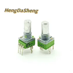 5Pcs/Lot RK09 Vertical Single Link Precision Volume Potentiometer C100K A250K 15MM Half Shaft