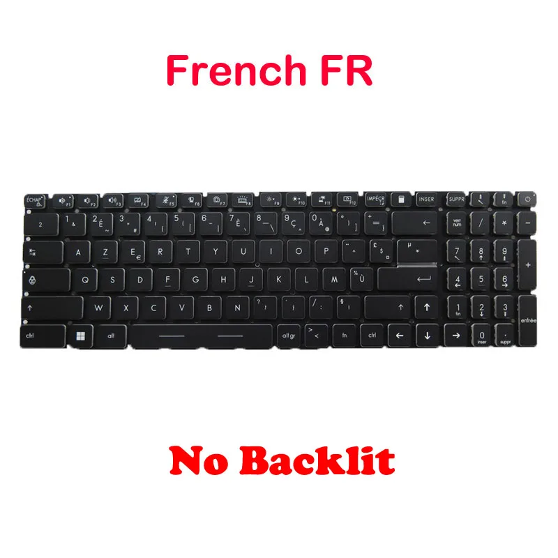 No Backlit Replacement GE77 Keyboard For MSI Raider GE77 HX-12U GE77 12UGS GE77HX 12UH 12UHS German GR Belgium French Russian TR