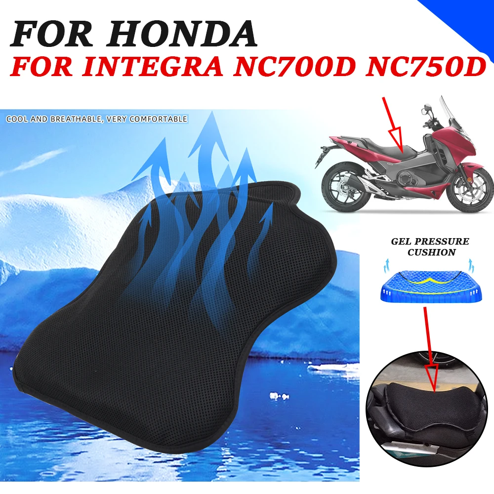 Motorcycle Accessories Shock Absorption Gel Seat Cushion Cover Pressure Relief Pad For HONDA Integra NC750D NC700D NC 750 700 D