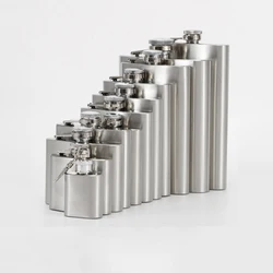 1 4 5 6 7 8 9 10 oz Stainless Steel Hip Flask with Funnel Pocket Hip Flask Alcohol Whiskey Hip Flask Screw Cap