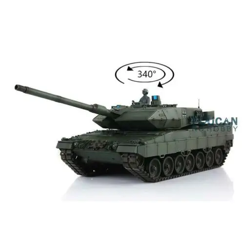 2.4Ghz HENG LONG 1/16 Green 7.0 Plastic Ver Leopard2A6 RC Tank Model 3889 Remote Control Car TH17596-SMT4