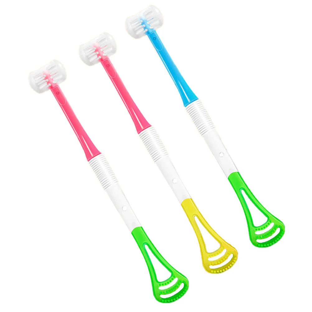 3 Pcs Baby Tongue Cleaner Plastic Scraper Handheld Adults for Oral Care Scraping Tool Toothbrush Kids