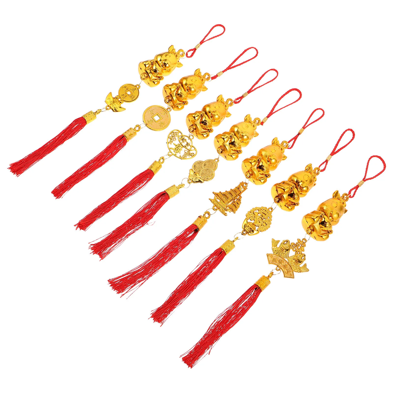 

7 pcs Of Horse Bonsai Pendant Chinese New Year Hanging Decor Lunar Spring Festival Luck Ornament Home Office Decoration - 2026