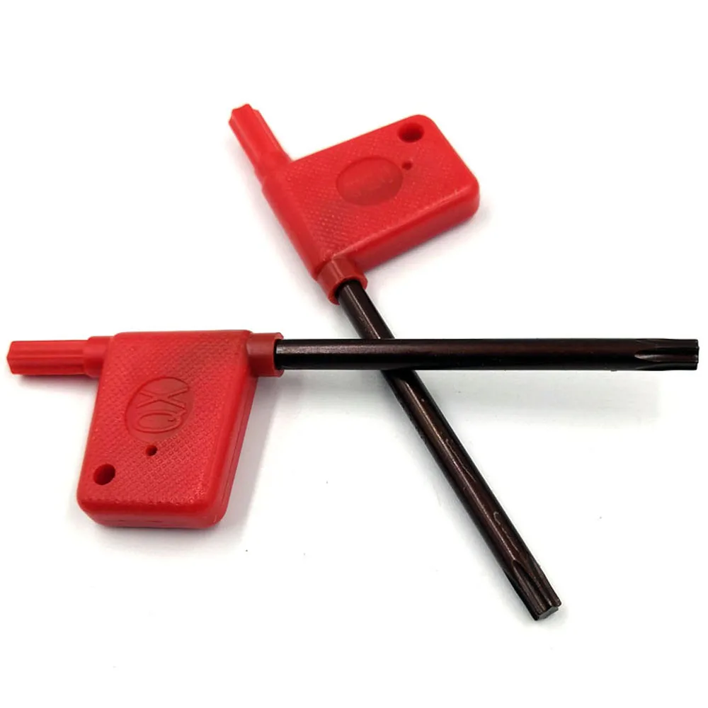 6pcs/bag Red Bronze Finish Plum Shaped Torx Key Flag Type T Wrench T6 T8 T9 T10 T20
