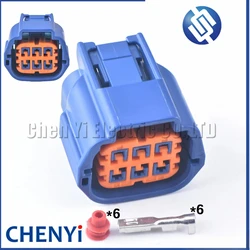 6 Pin/way blue female 2.2mm series Automotive waterproof connector wiring harness cable plug 6189-7762 For Nissan