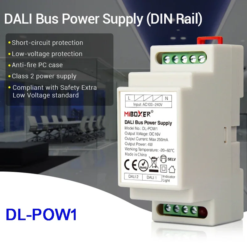 IWP Miboxer DT8 DALI Dimmsteuerungssystem 86 DALI 5-in-1 Touch Panel LED Controller DALI Bus Netzteil DIN-Schiene für LED-Lampen 6