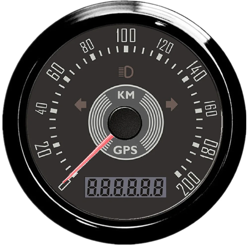 85mm Retro Adjustable Odometer Code Pointer GPS Speedometer 160 200KM 150 160MPH