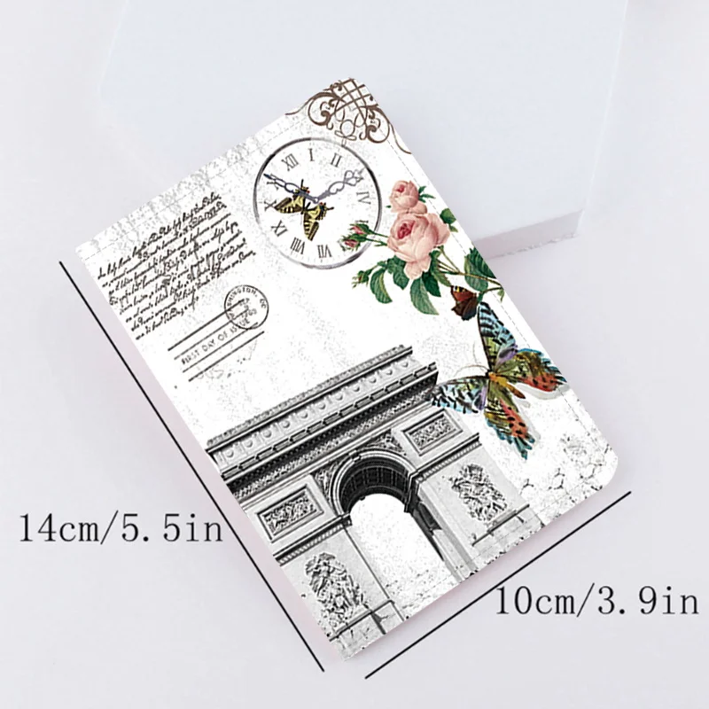 Fashion Women Men Passport Cover Pu Leather Travel ID Bank Card Holder Retro Pattern Passport Holder Packet Wallet Purse Pouch