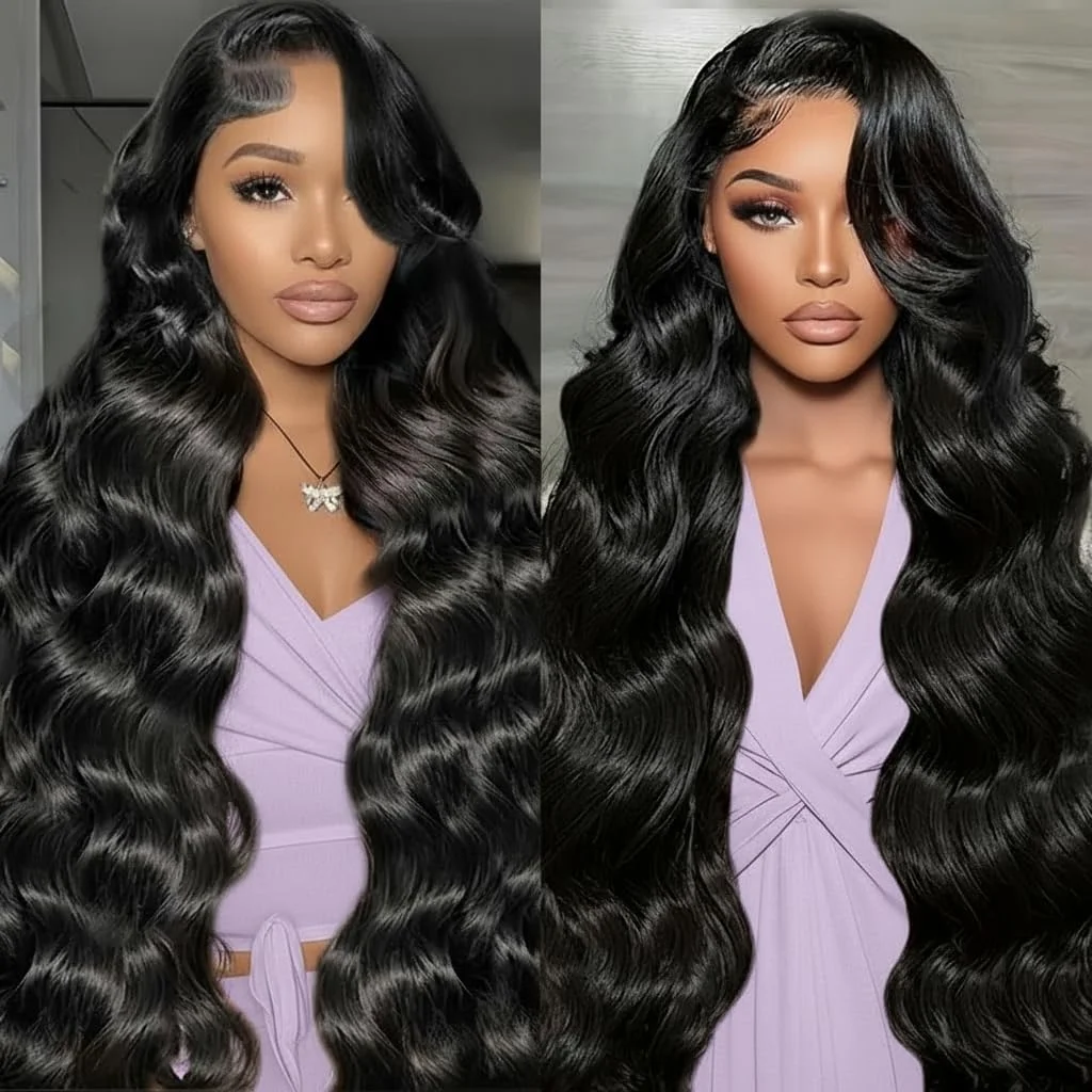 

46-дюймовый парик из натуральных волос с объемной волной 13x6 13x4 Hd, кружевной прозрачный фронтальный парик, предварительно сорванные бразильские парики из человеческих волос для женщин