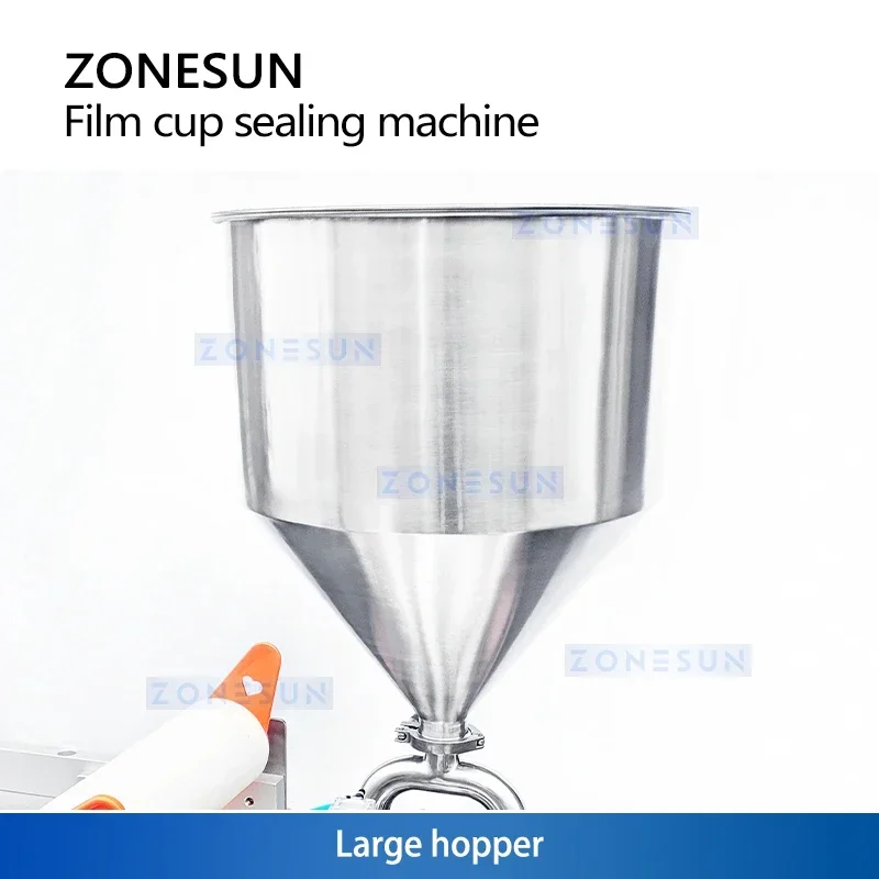 ZONESUN ZS-AFS1800 Automatic Yogurt Cup Sealing Machine Rotary Coffee Pod Sauce Water Jelly Liquid Paste Filling Tool