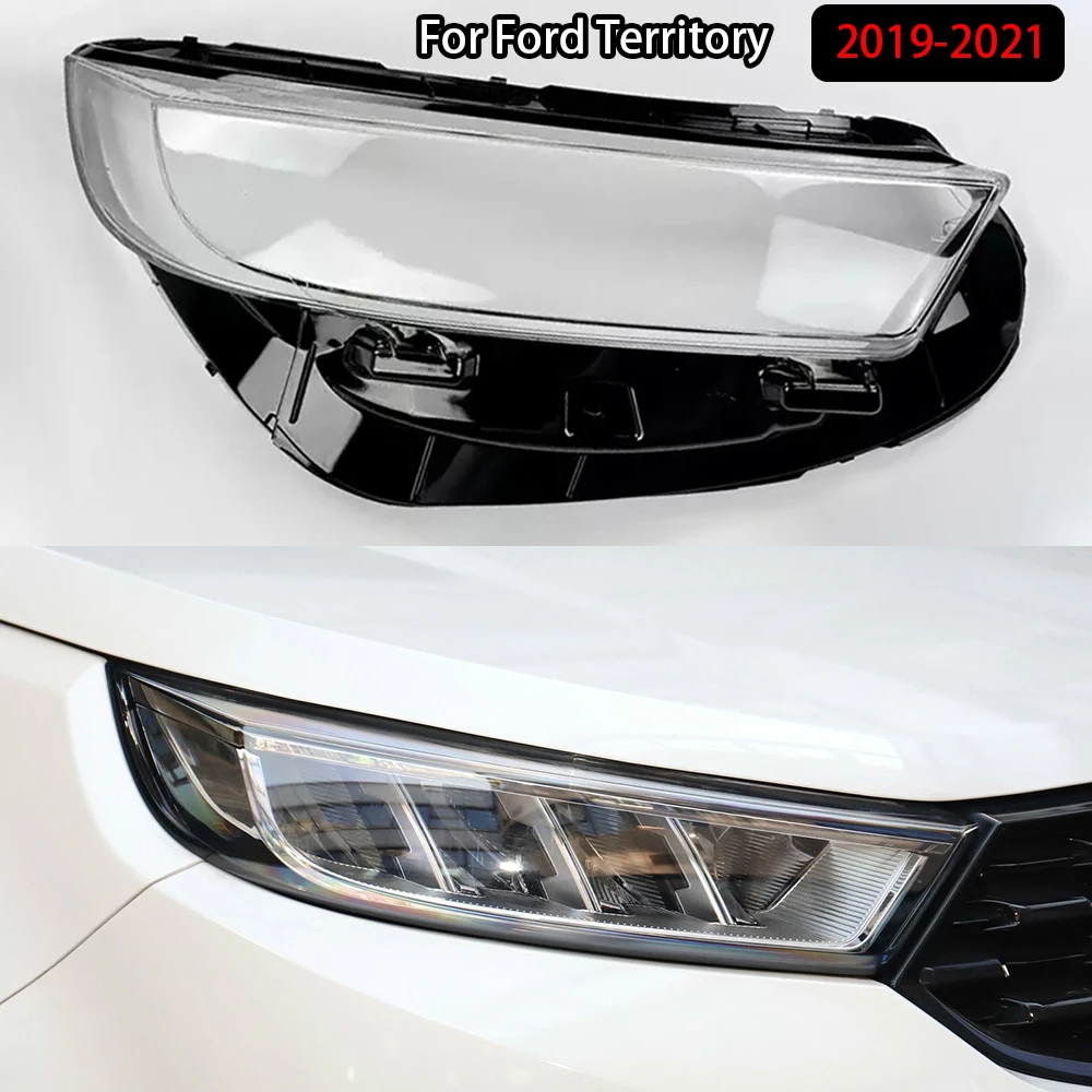 

For Ford Territory 2019-2021 Car Accessories Headlight Shell Lamp Shade Lens Transparent Headlamp Cover Plexiglass