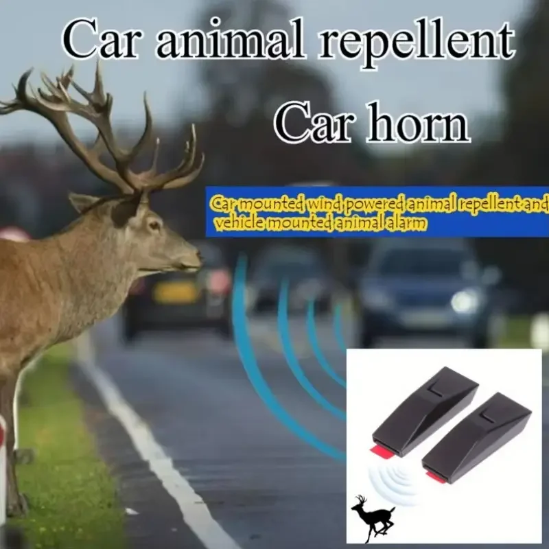 

2PCS Deer Whistles Universal Car Wind Driven Deer Whistle Animal Warning Devices Avoids Collision For Caravan Motorcycle