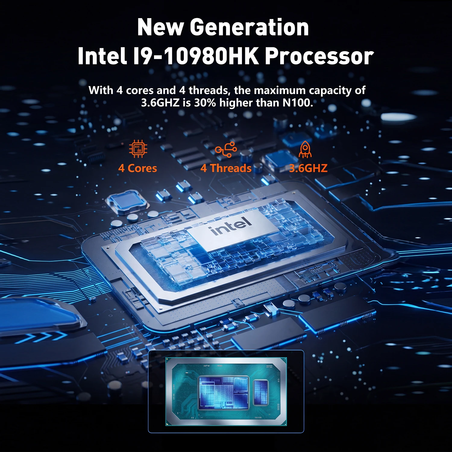 I9-10980HK Mini PC Win 11  Small Pocket Computer 32GB DDR3 2TB SSD Portable PC Gamer UHD Graphics 1000Mbps Mini PC