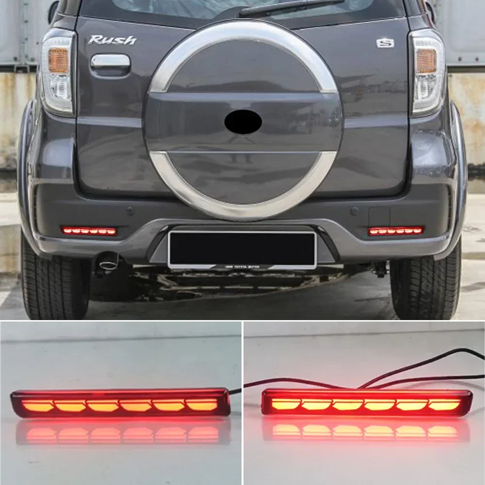 

New！ Car LED Rear Bumper Lamps For Toyota Wigo Agya Ayla 2018 2019 2020 2021 Fog Lamps Brake Turn Signal Reflector light