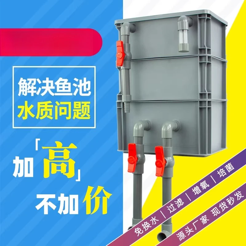 Small transit finishing turnover box DIY drip box Anti-overflow ecological fish tank Pool filtration system