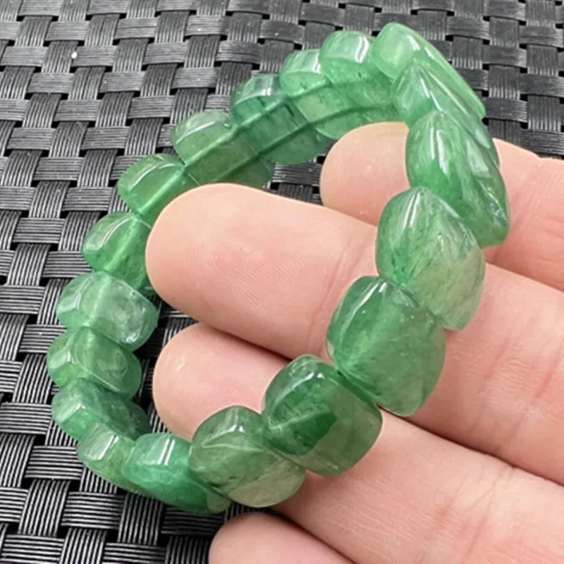 Jade Bracelet Optimized Aventurine Leaf Bracelet Quartz Rock Jade Descendants of the Rich Bracelet Fruit Green Bracelet Manual