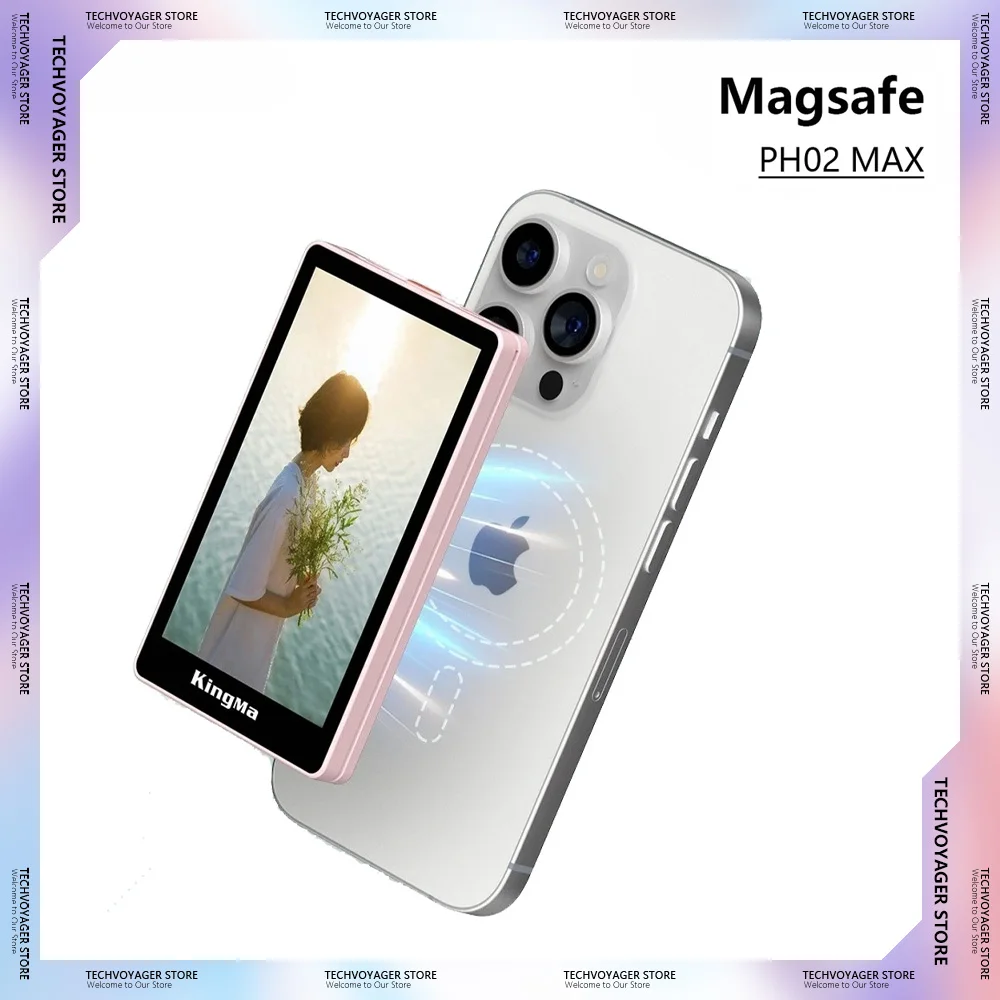 Kingma PH02 Max Magnetic Selfie Display Screen Photo Live Streaming Vlog Selfie Stick for IPhone13 14 15 16 Pro MAX Samsung