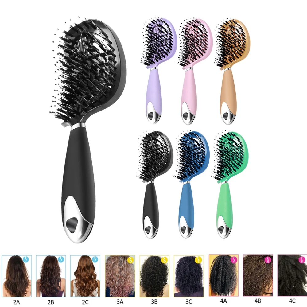 Detangler Brush for Curly Hair Anti Klit Hair Scalp Massage Hair Comb Great for 3a to 4c Hair Brush Women Men