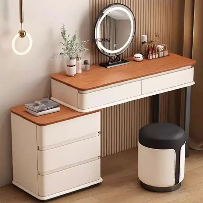 

Luxury Organizer Dressing Table Drawer Makeup Drawer Mirrors Dressers Cabinet Women Coiffeuse De Chambre Bedroom Furniture