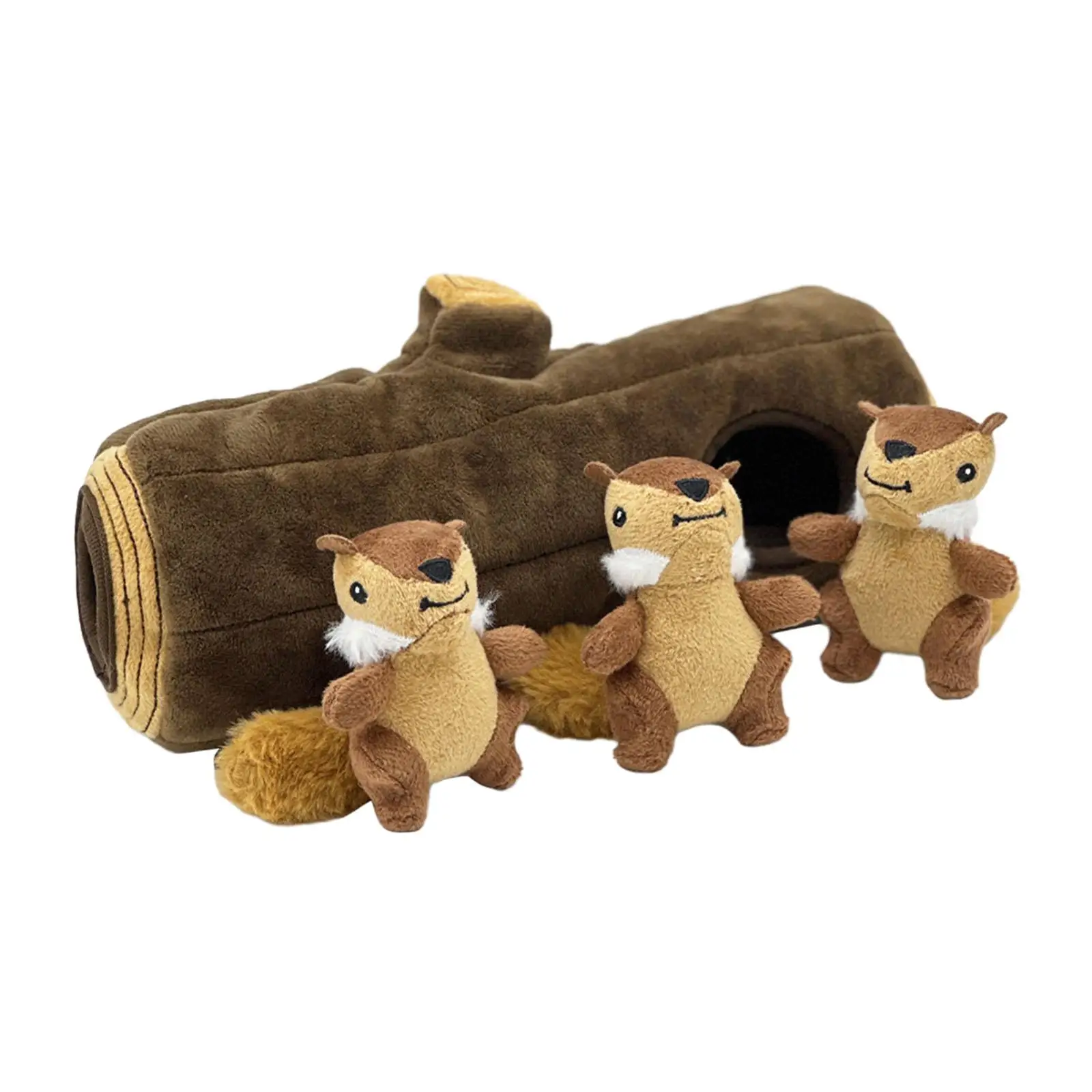 Esquilo escondido brinquedo de pelúcia para cães brinquedos de pelúcia para cães suprimentos multiuso para cães