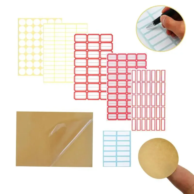 Stick Label Self Adhesive Labels Writable Label Stickers Small Price Tags for Jars Storage Containers Boxe File Folders Envelope