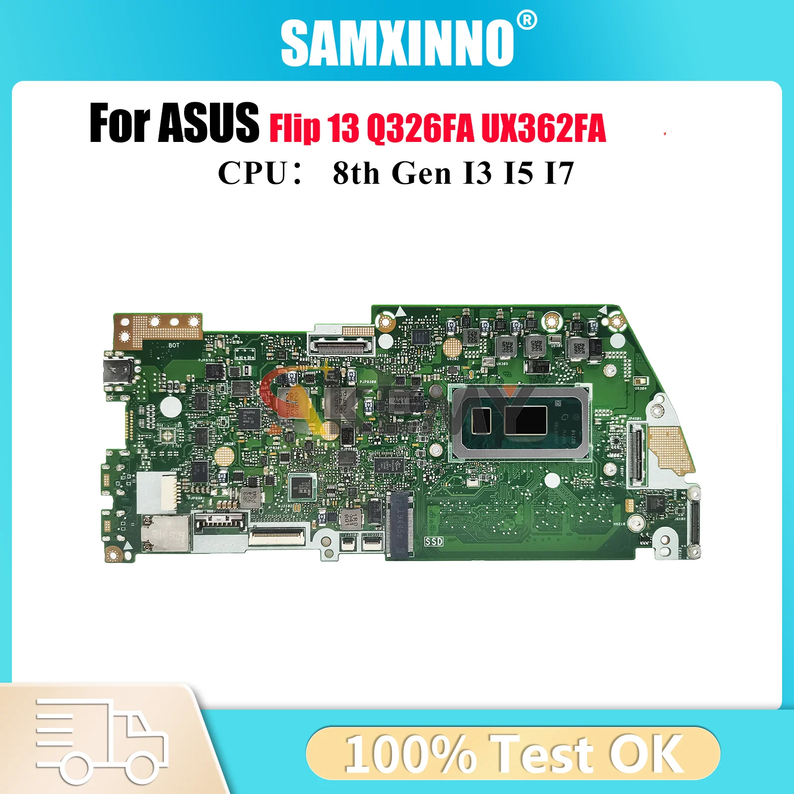 

UX362FA Материнская плата для ноутбука ASUS ZenBook UX362F 13 UX362FA Flip Q326FA Материнская плата для ноутбука с процессором I3 I5 I7 100% tests OK stk