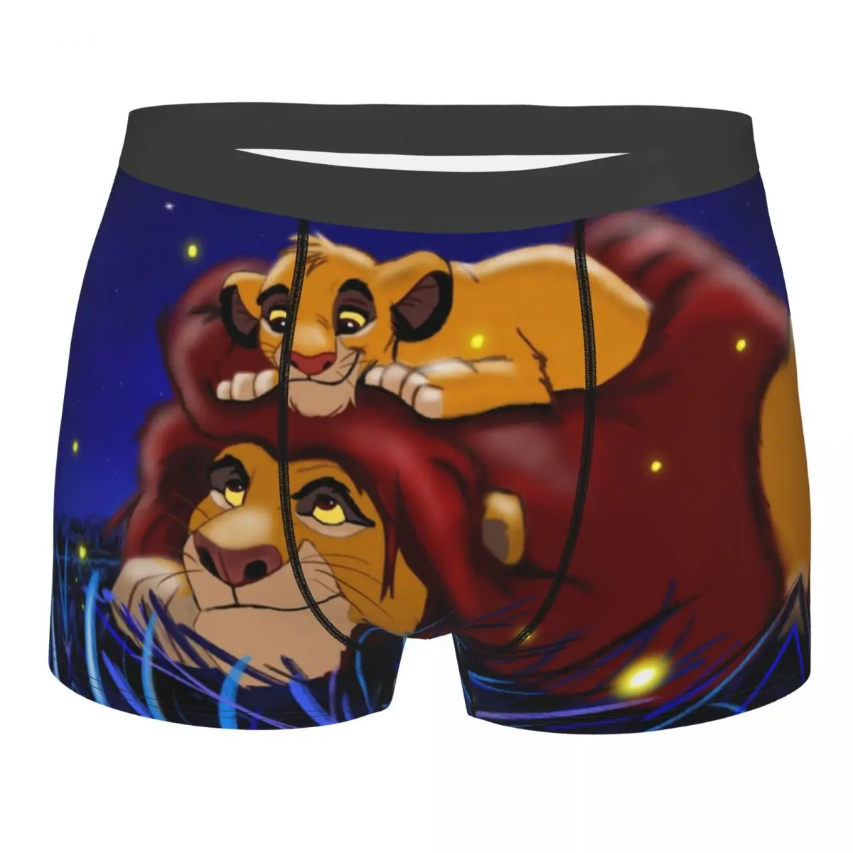 Custom Male The Lion King Simba dan Mufasa pakaian dalam Neon warna Hakuna Matata Film Boxer celana dalam celana dalam celana dalam celana dalam