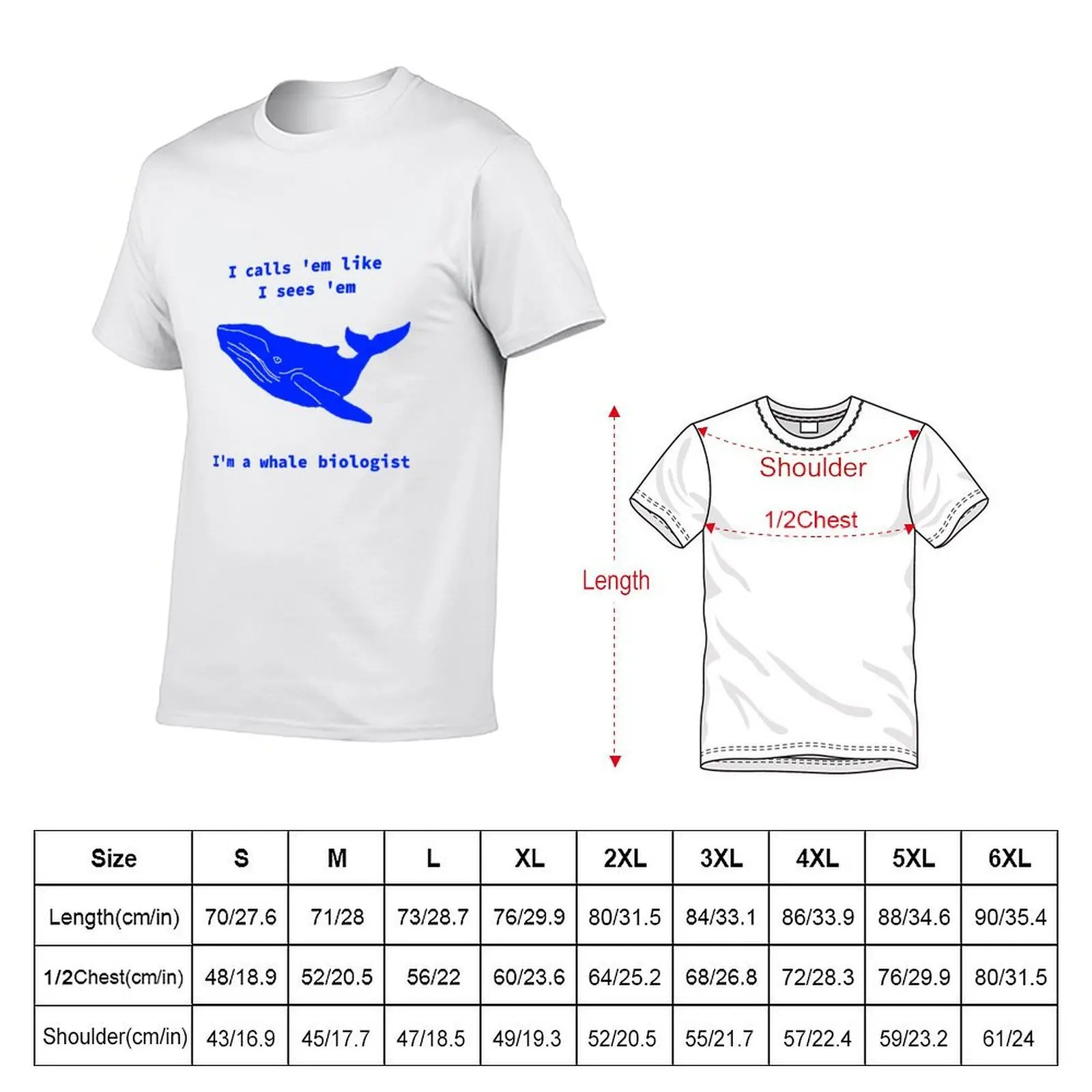 Whale Biologist T-Shirt vintage clothes vintage graphic tee men t shirts high quality
