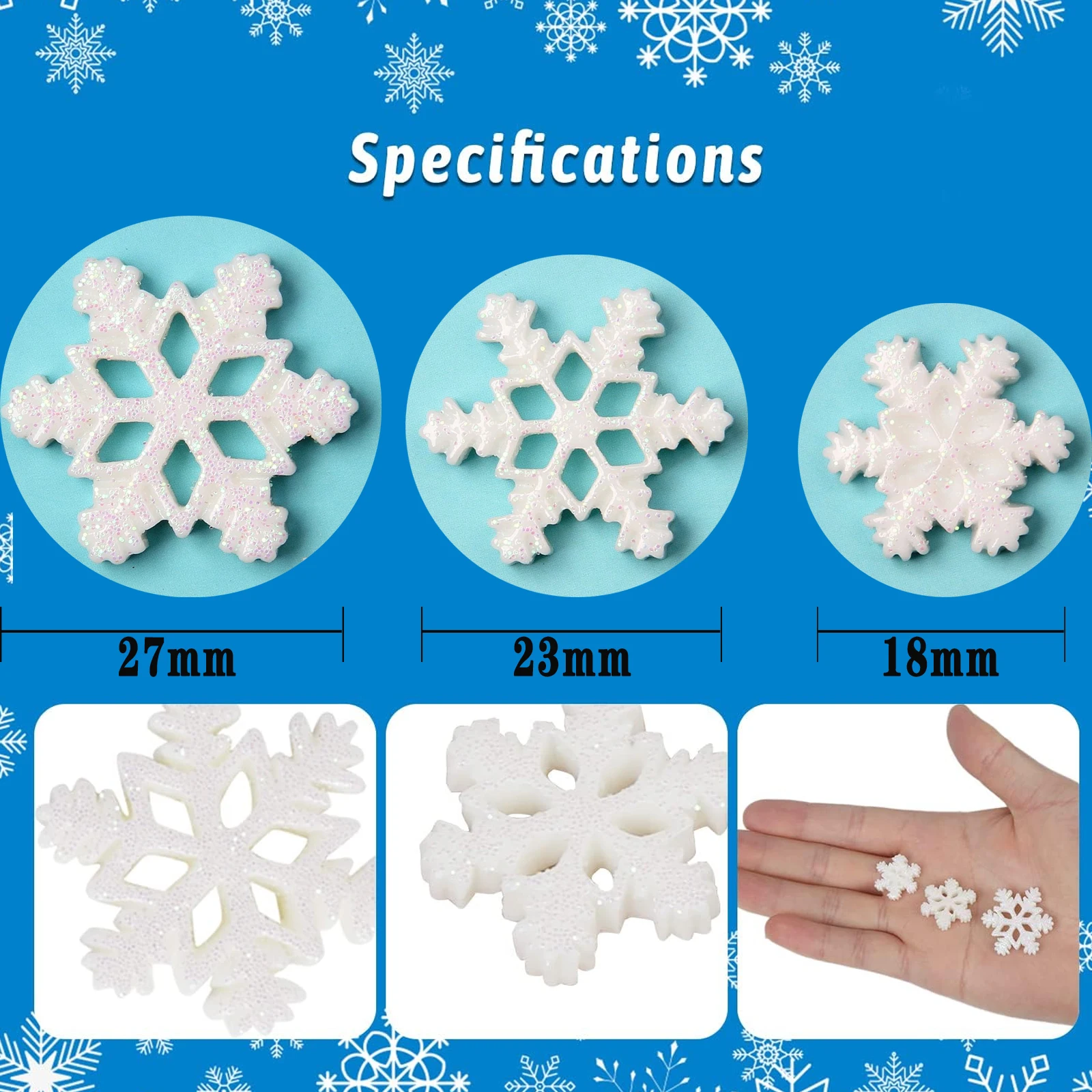 60pcs Tiny Resin  Glitter Snow - Christmas Craft Embellishment recension och pris