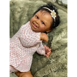 48CM Finished Reborn Baby Doll Harper with Rooted Hair Fresh Colors Kids Toys Real Baby Hand-designed Reborn Doll