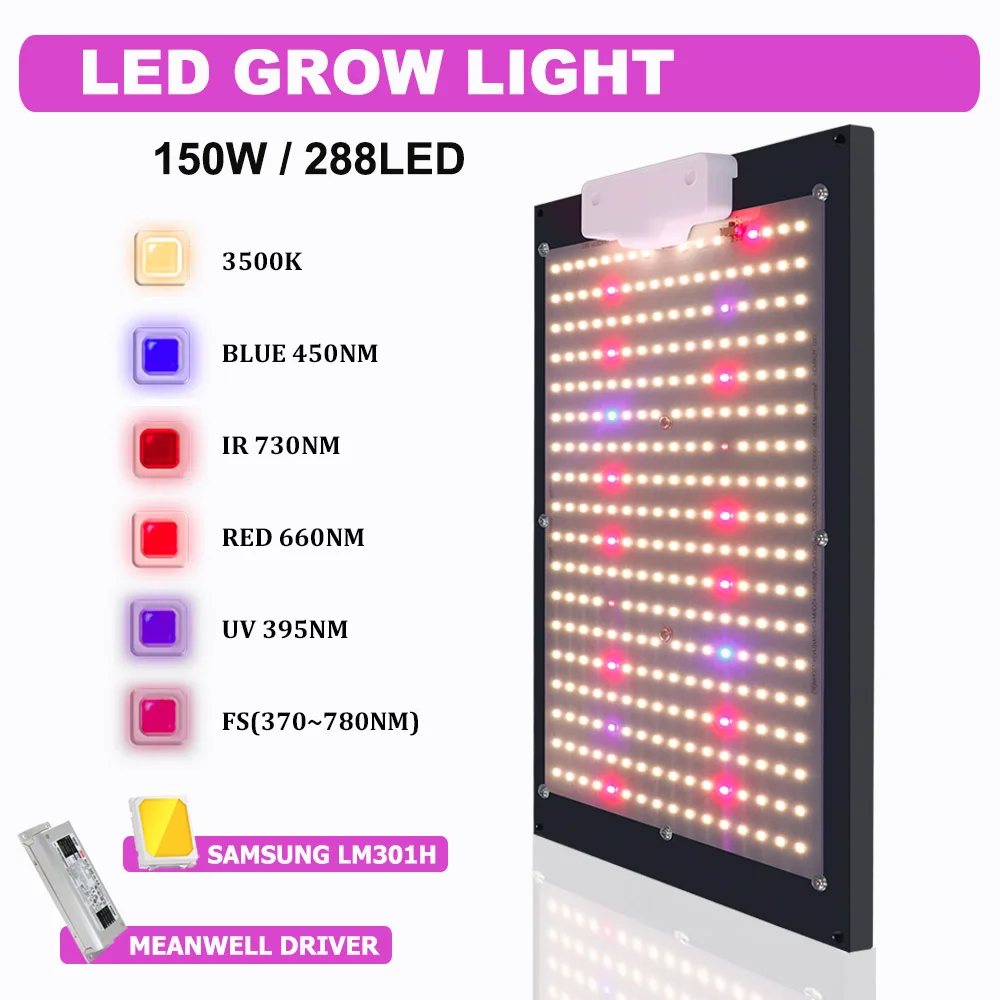 

Супер яркая квантовая пластина Sam-sung LM301H с регулируемой яркостью 120 Вт 240 Вт светодиодный светильник для роста в помещении Mingwei Drive светодиодный светильник для роста растений
