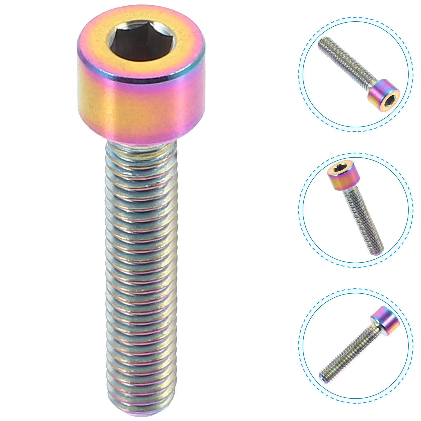 

Bike Stem Bolt Spare Wheel Tapered Bolt Durable Titanium Alloy Replacement Screw Compatible with Bicycle Wheels Universal