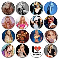 I Love Britney Spears Soft Button Pin Singer Round Brooch Pins on Backpack Clothes Hat Badge Accessories Fans Collectible Gifts