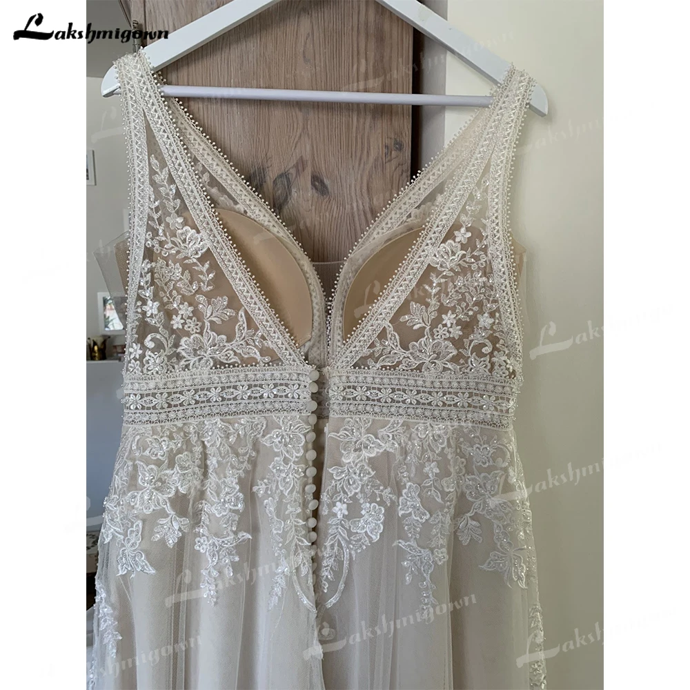 Robe de mariée trapèze à bretelles larges, magnifique, Sexy, longueur au sol, sans traîne, avec des Appliques en dentelle Chic, collection 2023