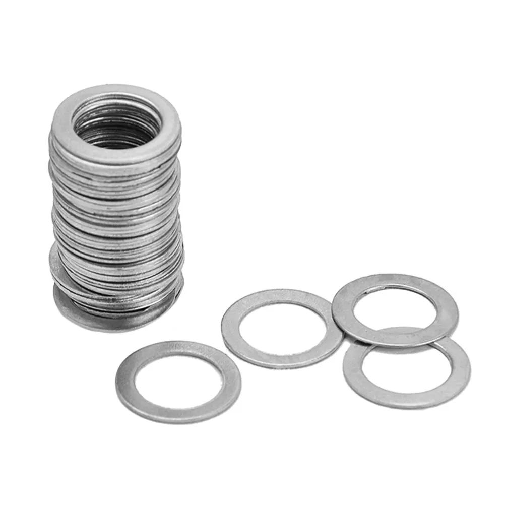 50Pcs Stainless Steel Guitar Jack Nuts Washers Set Flat Machine Plain 9Mm Inner Diameter Socket Suitable Electric Guitar Bass