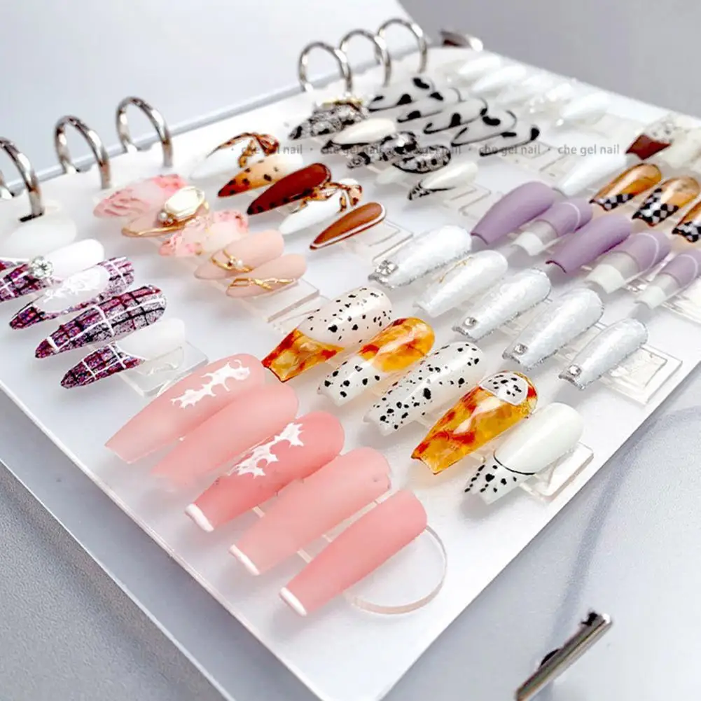 1Set Ins Wearable Nail Tips Storage Album Big Matte Notebook Place  For Nail Display 32*25.5cm Useful Albums Storage Holder &*&