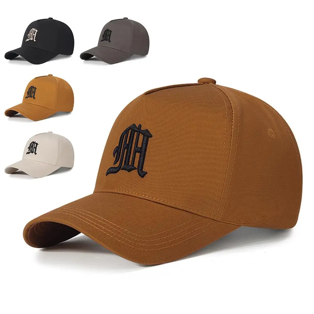 

Embroidered Letter Men's Baseball Cap Wide Brim Adjustable Snapback Cap Sun Protection High-Top Sun Hat for Outdoor Sports