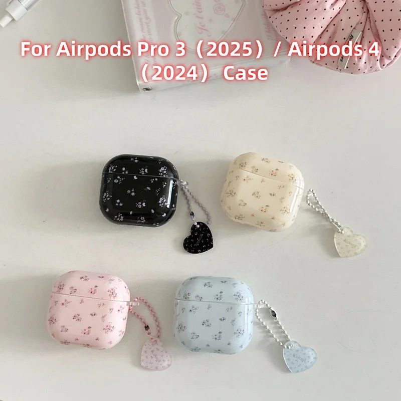 ÉTui Pour Airpods Pro 3/Airpods4, Petit éTui De Protection Pour éCouteurs, Design Floral Plein éCran, Funda Pour Airpods Pro 3/Airpods4
