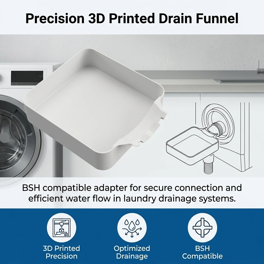 Laundry Room Drain Funnel PLA Hose Adapter for Washing Machine Outlet Fitting Leak-Proof Home Plumbing Accessories