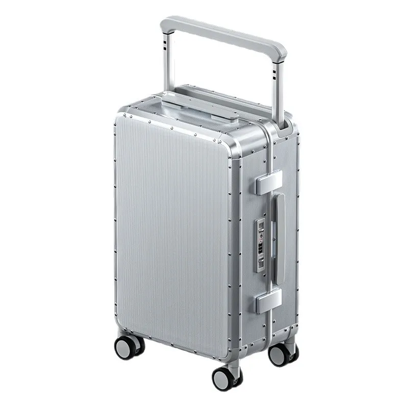 

New All-magnesium-aluminum alloy Wide handle Travel Suitcase Rolling Luggage 20″Business Boarding Trolley Case Carry-on Luggage