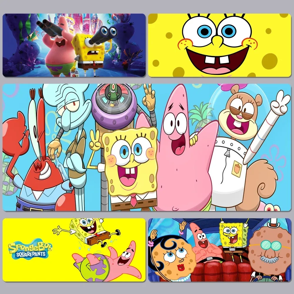 Cartoon S-SpongeBobs Mousepad Cute Durable Rubber Mouse Mat Pad Size for Game Keyboard Pad