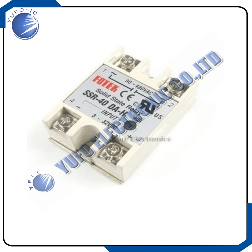 Free Shipping Solid state relay SSR 40A out 3-32V input DC 90-480V AC