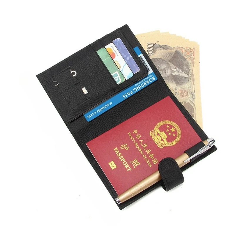 

Женский кошелек-органайзер для паспорта из натуральной кожи с RFID-защитой, ультратонкий многофункциональный длинный кошелек с отделениями для карт и отсеком для билетов