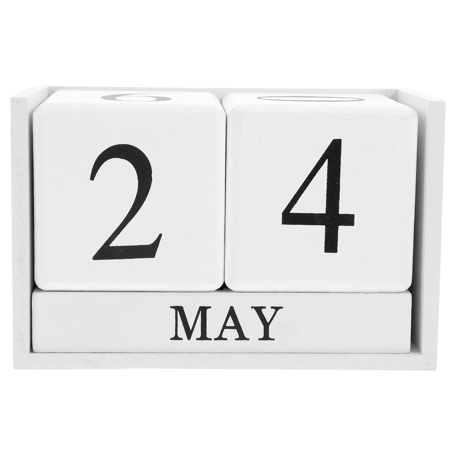 Wood European Perpetual Calendar Desk Date Month Adjustable Wooden Office Decor Creative Home Decoration Block Calendar
