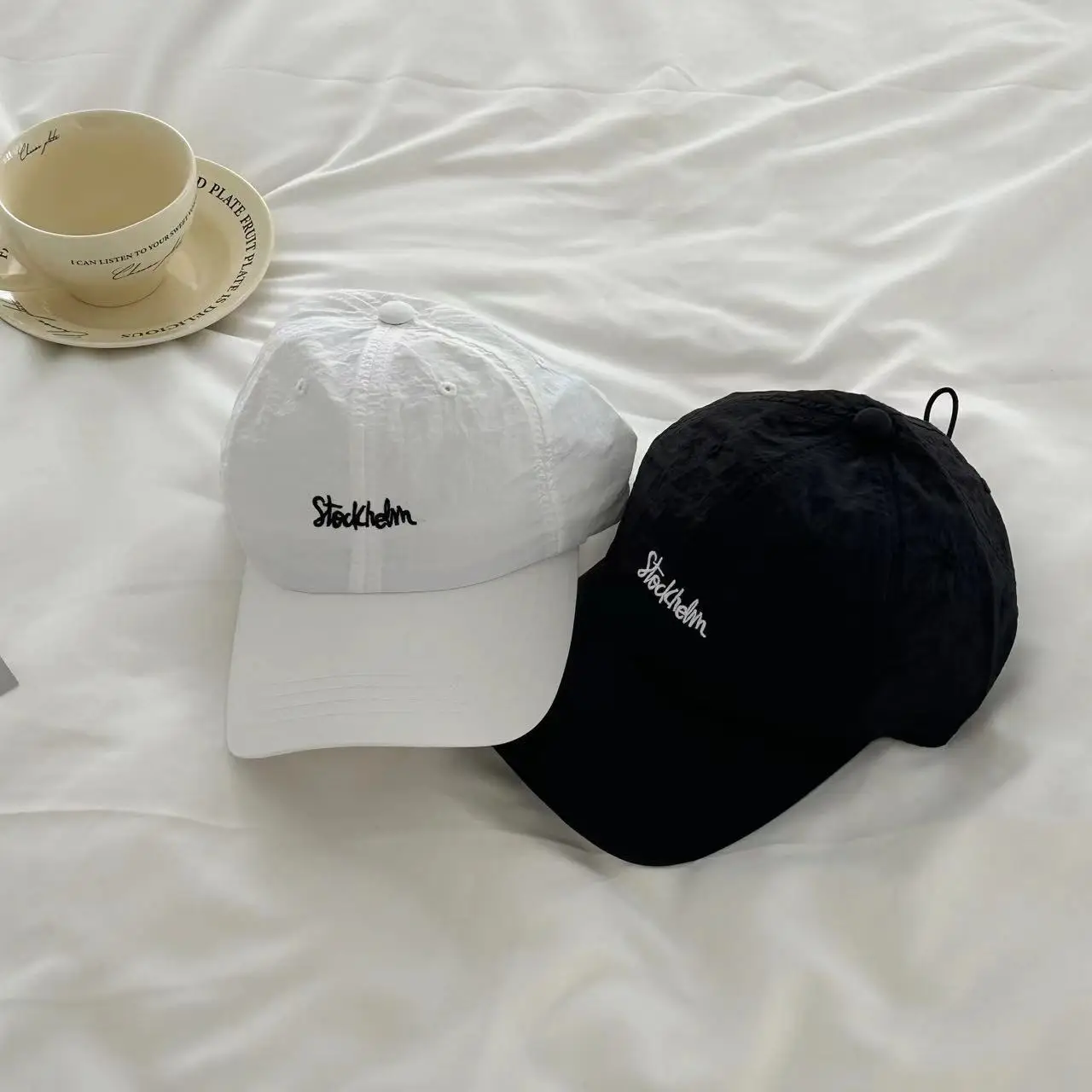 Embroidered Lightweight Quick-Drying Baseball Cap Women's Spring and Summer New Sun-Proof Face-Looking Small Peaked Cap for Men