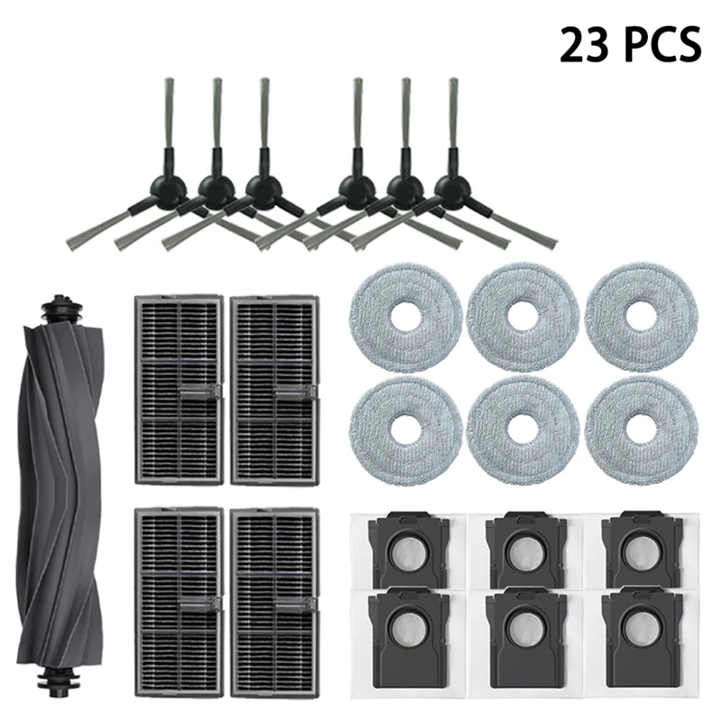 Für MOVA E40 Ultra Staubsauger Zubehör Hauptbürste Seitenbürste HEPA-Filter Wischtücher Staubbeutel Ersatzteile